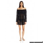 Kenneth Cole REACTION Women's Off The Shoulder Long Sleeve Crochet Dress Cover Up Black B077BV46Q5